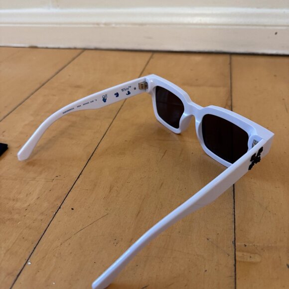 Off-White Vulcanite Sunglasses in matte black | Designer  Off White Sunglasses